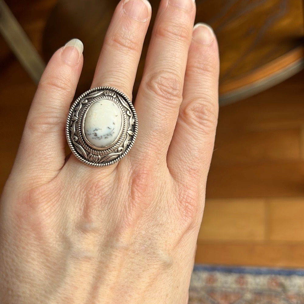 Dendritic Agate Ring - image 1